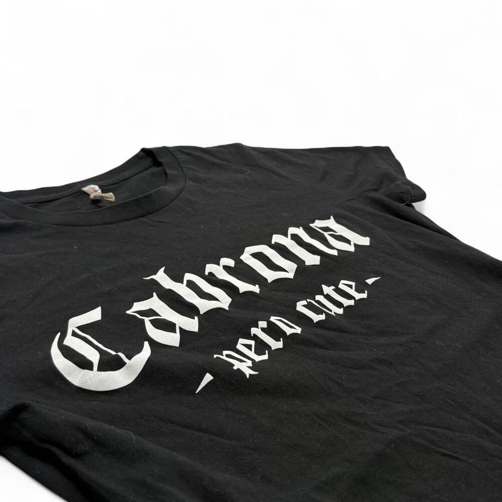 Y2K baby tee full length fitted Cabrona pro cute size small fitted short sleeve - Picture 2 of 7